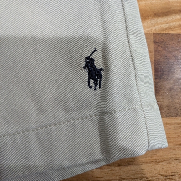 Ralph Lauren Sport Vintage Khaki Chino Shorts Womens Size 10 Beige Cotton Preppy - Picture 2 of 9
